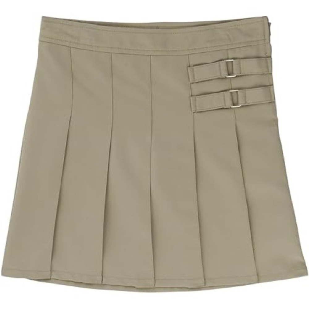 Pack 2 French Toast Girls' Two-Tab Pleated Scooter Skirt/ 12 nwt